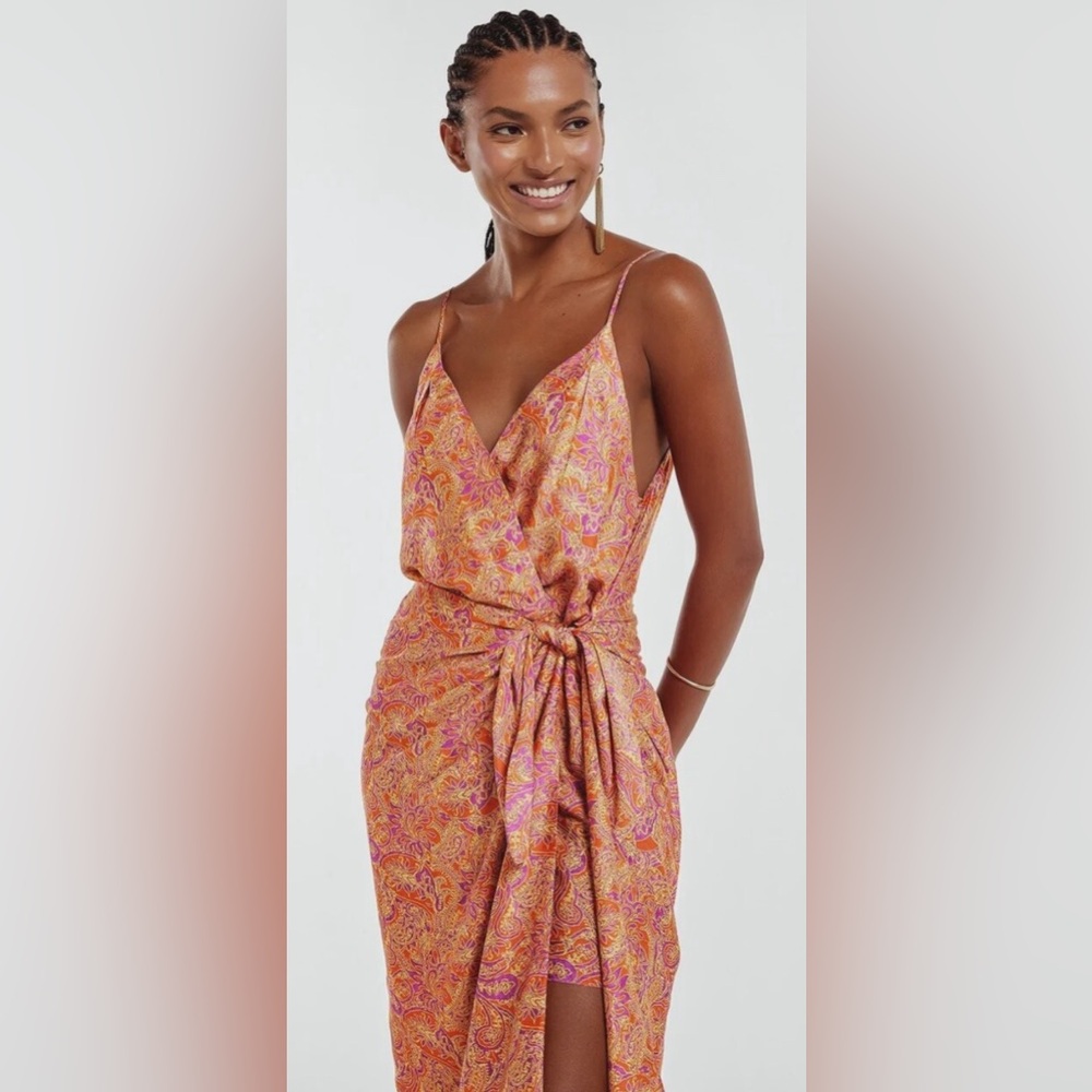 Vix Gisa Midi Coverup Dress - Magritte size S NWT